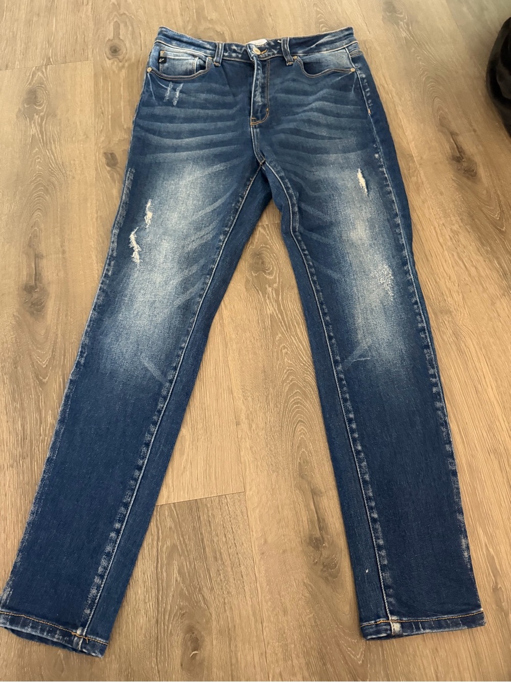 KanCan Women's Blue Distressed Skinny Jeans